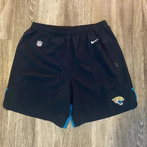 Mens Nike Black NFL Jacksonville Jaguars Shorts - Player Worn - 3XL